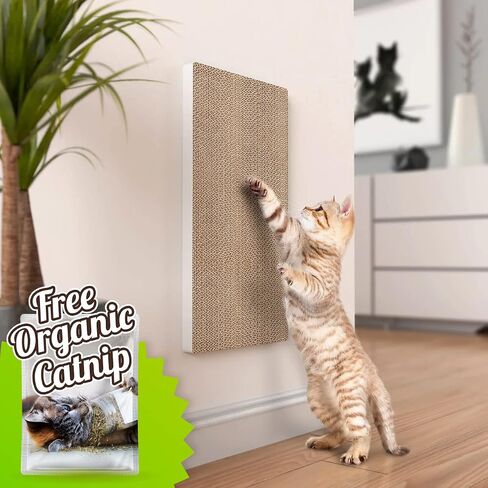 Way Basics Premium Wall Mount Scratch Pad Cat Scratcher with Silvervine Catnip - zBoard Lasts 2X Longer in Saudi Arabia