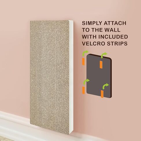 Way Basics Premium Wall Mount Scratch Pad Cat Scratcher with Silvervine Catnip - zBoard Lasts 2X Longer in Saudi Arabia