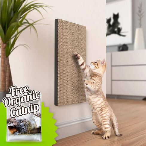 Way Basics Premium Wall Mount Scratch Pad Cat Scratcher with Silvervine Catnip - zBoard Lasts 2X Longer in Saudi Arabia
