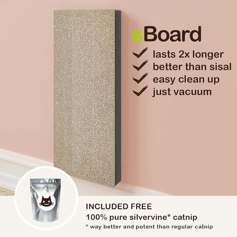 Way Basics Premium Wall Mount Scratch Pad Cat Scratcher with Silvervine Catnip - zBoard Lasts 2X Longer in Saudi Arabia