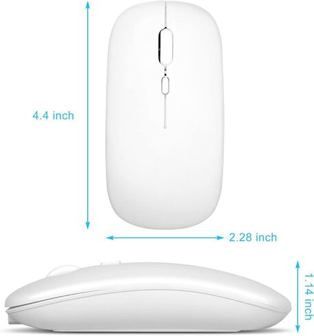 UrbanX 2.4GHz & Bluetooth Mouse, Rechargeable Wireless Mouse for Samsung Galaxy Tab A7 10.4 (2020) Bluetooth Wireless Mouse for Laptop/PC/Mac/iPad pro/Computer/Tablet/Android - Black in Saudi Arabia