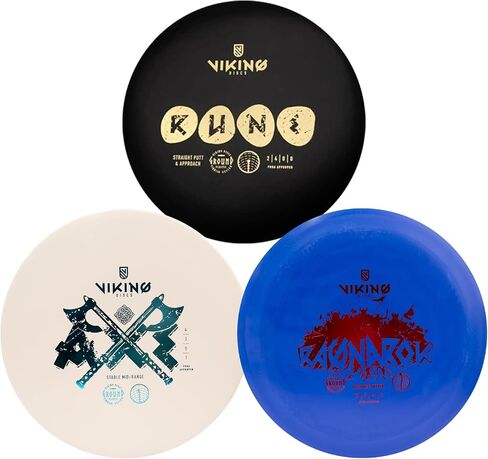Viking Discs Starter Disc Golf Set - 3 Frisbee Discs for Any Distance, PDGA Approved - Putter, Mid-Range, Driver - Frisbee Golf Discs Set for Beginners and Professionals in Saudi Arabia