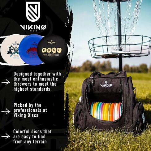 Viking Discs Starter Disc Golf Set - 3 Frisbee Discs for Any Distance, PDGA Approved - Putter, Mid-Range, Driver - Frisbee Golf Discs Set for Beginners and Professionals in Saudi Arabia