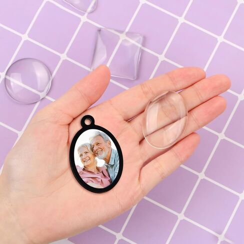 1 قطعة صواني قلادة الراتنج قوالب السيليكون مع 8 قطعة القباب الزجاجية المستديرة الفراغات الصغيرة إطار الصورة قلادة صواني قوالب راتنجات الايبوكسي DIY بها بنفسك الفن الحرفية مجوهرات قلادة المفاتيح صنع الديكور in Kuwait