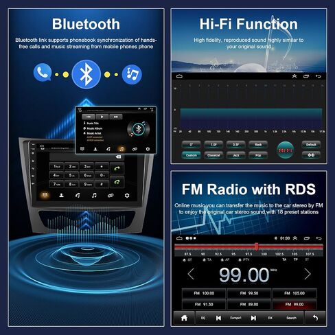 Hodozzy Android Car Stereo for Mercedes-Benz E-Class W211/CLS-class 2005-2008 with Wireless Carplay Android Auto, 32G 9 inch Touch Screen Car Radio GPS Bluetooth WiFi, FM RDS Radio, Backup Camera in Saudi Arabia