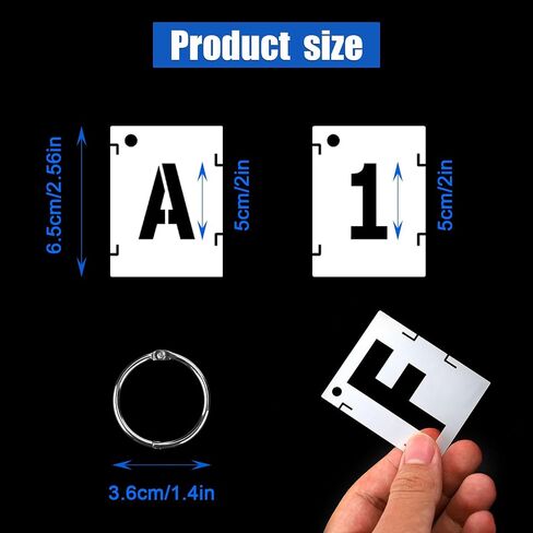 42pcs Letter and Number Templates, 2 inch Reusable Numbers Symbol Interlocking Stencil Kit Alphabet Stencils Letter Stencils for Painting on Wood, Wall, Glass, Fabric DIY Art Crafts in Saudi Arabia