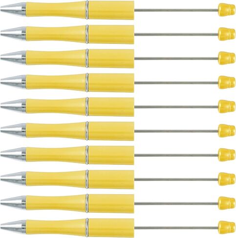 20 قطعة من أقلام الخرز البلاستيكية القابلة للخرز من Beadthoven، قلم حبر جاف بعمود لامع، أقلام خرز بالحبر الأسود لتزيين أقلام DIY لوازم المكتب والمدرسة (بني القهوة) in Kuwait
