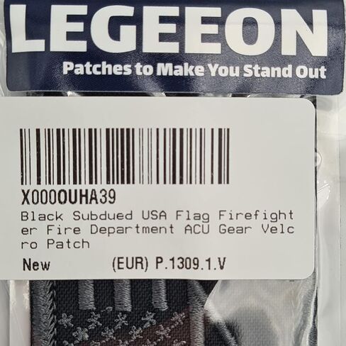 Black Subdued USA Flag Firefighter Fire Department ACU Gear Touch Fastener Patch in Saudi Arabia