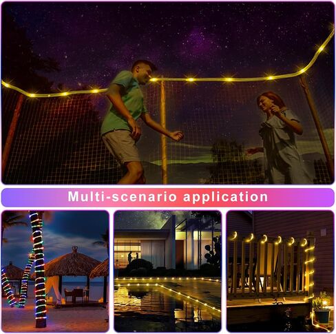 LED Trampoline Lights, 26Ft Waterproof LED Strip light with Remote Control for 16/15/ 14/12/ 10Ft Trampoline Rim, 16 Colors 8 Modes Super Bright Light to Play at Night Outdoors for Kids Gift in Saudi Arabia
