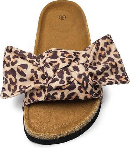 HOMEHOT Womens Cork Footbed Slides Sandals with Arch Support Casual Flat Slippers in Saudi Arabia