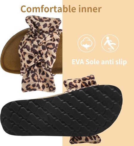 HOMEHOT Womens Cork Footbed Slides Sandals with Arch Support Casual Flat Slippers in Saudi Arabia