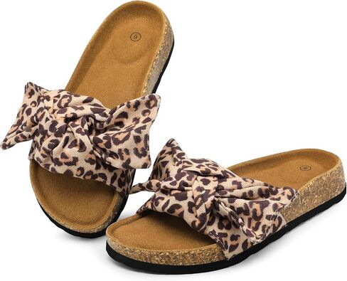 HOMEHOT Womens Cork Footbed Slides Sandals with Arch Support Casual Flat Slippers in Saudi Arabia