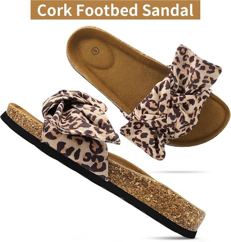 HOMEHOT Womens Cork Footbed Slides Sandals with Arch Support Casual Flat Slippers in Saudi Arabia