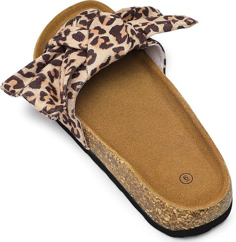 HOMEHOT Womens Cork Footbed Slides Sandals with Arch Support Casual Flat Slippers in Saudi Arabia