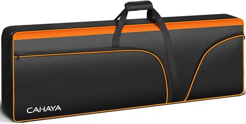 CAHAYA 61 Key Keyboard Case Electric Keyboard Piano Gig Bag Portable 600D Oxford Cloth 12mm/0.5inch Thick Padded Case with Side Handles and Adjustable Shoulder Straps CY0315 in Kuwait