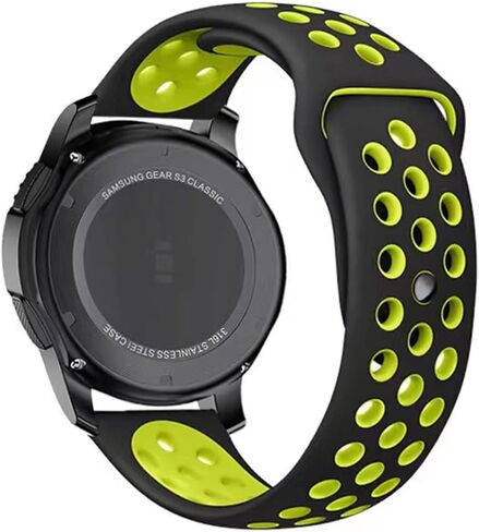 Watch strap 20mm/22mm porous breathable two-color silicone strap, soft, comfortable, waterproof and breathable, simple installation without tools, men and women in Saudi Arabia
