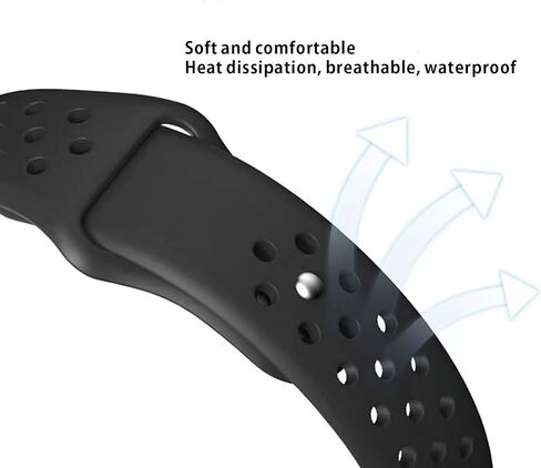 Watch strap 20mm/22mm porous breathable two-color silicone strap, soft, comfortable, waterproof and breathable, simple installation without tools, men and women in Saudi Arabia