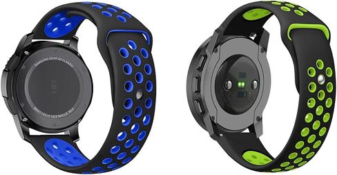 Watch strap 20mm/22mm porous breathable two-color silicone strap, soft, comfortable, waterproof and breathable, simple installation without tools, men and women in Saudi Arabia