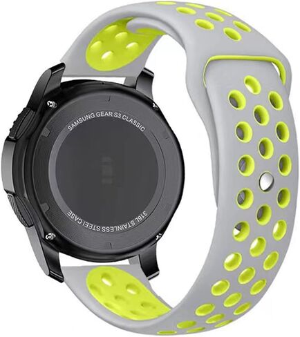 Watch strap 20mm/22mm porous breathable two-color silicone strap, soft, comfortable, waterproof and breathable, simple installation without tools, men and women in Saudi Arabia