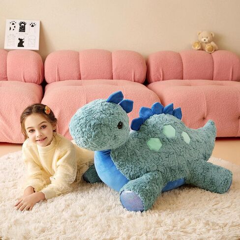 Giant Stegosaurus Stuffed Animal Plush Soft Toy,30" Large Dinosaur Toys Jumbo Cute Big Size Huge Plushy Fat Plushie,Birthday Gifts for Kid in Saudi Arabia