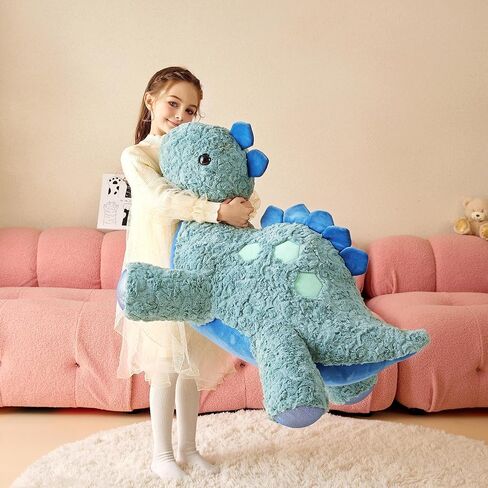 Giant Stegosaurus Stuffed Animal Plush Soft Toy,30" Large Dinosaur Toys Jumbo Cute Big Size Huge Plushy Fat Plushie,Birthday Gifts for Kid in Saudi Arabia