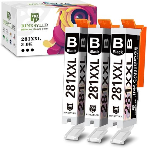 280 XXL PGBK Black Ink Cartridges, Replacement for Canon 280 XXL 280XL PGI-280 Work for Canon Pixma TR8620a TR8620 TR8520 TR8500 TR7520 TR8622a TS9120 TS9520 TS8320 TS6320 (5X PGBK) 5Pack in Saudi Arabia