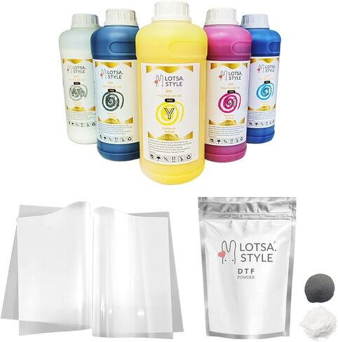 LOTSA. STYLE Premium PRO DTF Ink Refill for Inkjet Printers Heat Transfer Film Printing, Large and Wide Format Commercial Edition (1000ml, Black) in Saudi Arabia