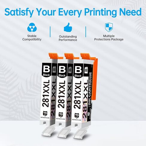 280 XXL PGBK Black Ink Cartridges, Replacement for Canon 280 XXL 280XL PGI-280 Work for Canon Pixma TR8620a TR8620 TR8520 TR8500 TR7520 TR8622a TS9120 TS9520 TS8320 TS6320 (5X PGBK) 5Pack in Saudi Arabia