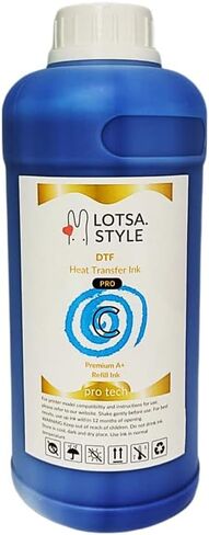 LOTSA. STYLE Premium PRO DTF Ink Refill for Inkjet Printers Heat Transfer Film Printing, Large and Wide Format Commercial Edition (1000ml, Black) in Saudi Arabia
