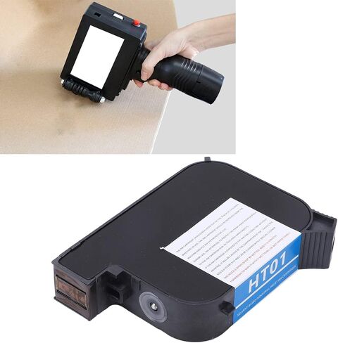 HT01 42ML Handheld Printer Ink Cartridge, Rapid Drying Inkjet Printer Cartridge Replacement 12.7mm (Black) in Saudi Arabia