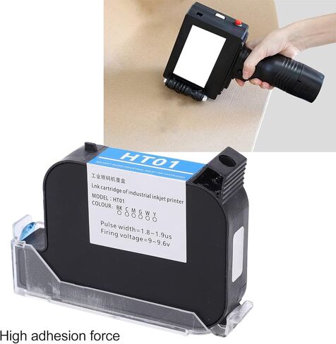 HT01 42ML Handheld Printer Ink Cartridge, Rapid Drying Inkjet Printer Cartridge Replacement 12.7mm (Black) in Saudi Arabia