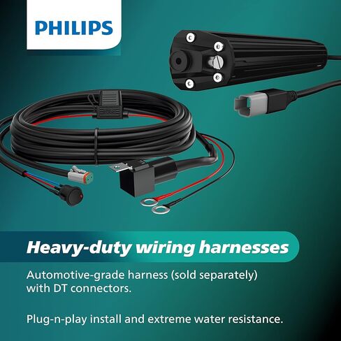 شريط إضاءة LED مزدوج الصف من Philips Ultinon Drive مقاس 10 بوصات | UD5015LX1 | مجموعة Spot Flood مع 9520 لومن خام | مصباح عمل عالي الجودة للقيادة على الطرق الوعرة مع إضاءة غير مسبوقة وتركيز شعاع in Kuwait