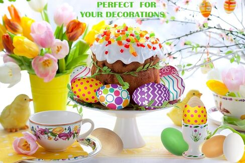 بيض عيد الفصح الخشبي البني الناعم، مثالي لحرف عيد الفصح والديكور وصيد البيض، 2.3 بوصة (24 عبوة) in Kuwait