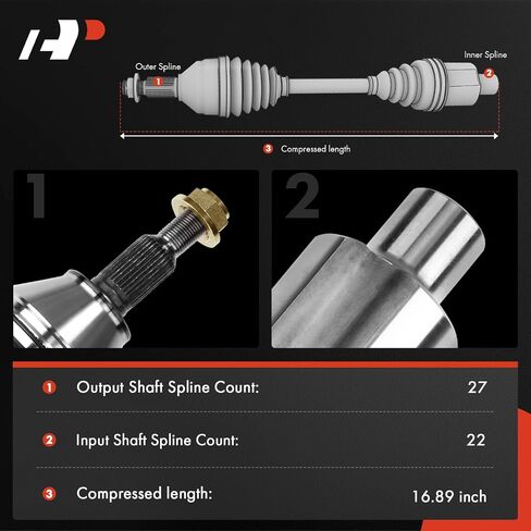 A-Premium CV Axle Shaft Assembly Compatible with Arctic Cat 250 2x4 4x4 2005, 300 4x4 2005, Rear Left or Right, Replace# 1502-540, 0502-543 in Saudi Arabia