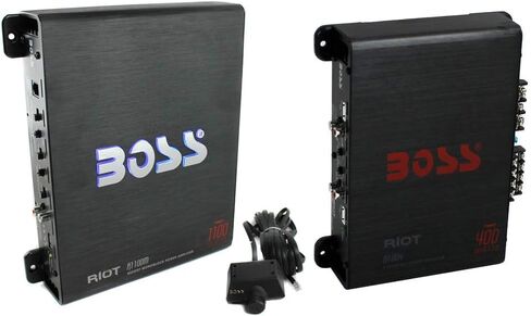 BOSS AUDIO Riot R1100M 1100W Mono Car Amplifier + R1004 4 Channel Audio Amp in Saudi Arabia