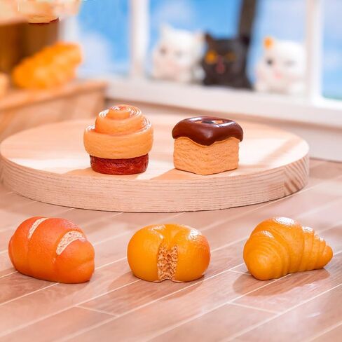 9pcs Artificial French Bread Set,Dollhouse Miniature Foods Tiny Figurines, Mini Resin Kitchen Decoration,Cute Stuff Accessories for Party,Cake,Fairy Garden Decorations in Kuwait