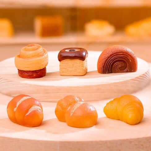 9pcs Artificial French Bread Set,Dollhouse Miniature Foods Tiny Figurines, Mini Resin Kitchen Decoration,Cute Stuff Accessories for Party,Cake,Fairy Garden Decorations in Kuwait