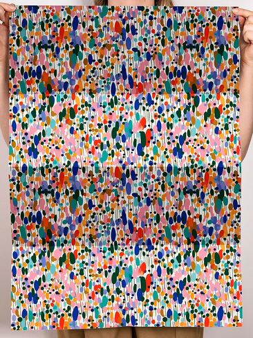 CENTRAL 23 Birthday Wrapping Paper for Women - 6 Sheets of Gift Wrap - Colorful Abstract Dots and Lines - Art - For Girls Teenagers - Recyclable in Saudi Arabia