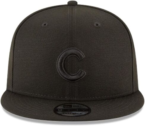 حذاء رجالي أصلي من New Era Chicago Cubs 9FIFTY Snapback باللون الأسود على الأسود - OSFM in Saudi Arabia