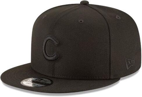 حذاء رجالي أصلي من New Era Chicago Cubs 9FIFTY Snapback باللون الأسود على الأسود - OSFM in Saudi Arabia