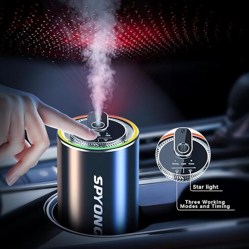 معطر هواء السيارة الذكية، مع جهاز عرض على شكل نجمة، ناشرات للسيارة، تشغيل/إيقاف تلقائي، يدوم من 3 إلى 6 أشهر، تركيز قابل للتعديل، ناشرات مدمجة تعمل بالبطارية للزيوت العطرية (كولونيا) in Saudi Arabia