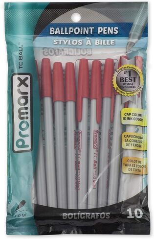 أقلام كروية من بروماركس TC، ​​نقطة متوسطة، حبر أسود، 10 قطع (BP48-KR1P10-48) in Kuwait