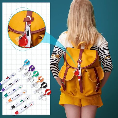 Geosar 24 Pcs Retractable Shuttle Pens 4 in 1 Carabiner Shuttle Pens Nurse Pens for Badge with Keychain Clip Holder Multicolor Ballpoint Pens for Nurses Office School Supplies Students Children Gift in Kuwait