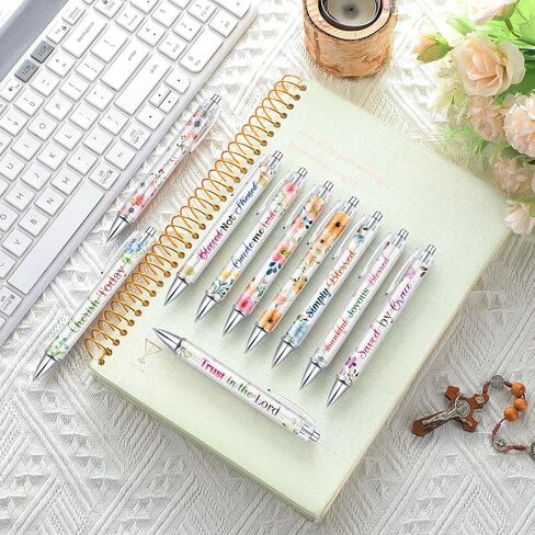 Sabary Bible Verse Ballpoint Pens Christian Flower Inspirational Quotes Funny Office Retractable Ink Ballpoint Pens for Women Men Colleague Coworker Writing Gifts(20 Pcs) in Saudi Arabia
