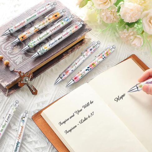 Sabary Bible Verse Ballpoint Pens Christian Flower Inspirational Quotes Funny Office Retractable Ink Ballpoint Pens for Women Men Colleague Coworker Writing Gifts(20 Pcs) in Saudi Arabia