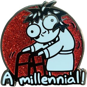 x Sarah's Scribbles Collectible Enamel Pin: A Millennial!