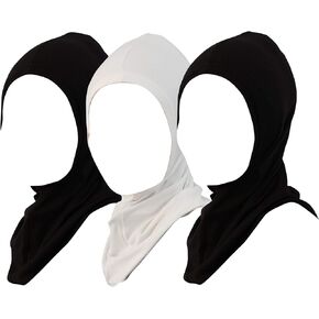 Aisha's Design Instant Turban 95% Cotton Head Scarf Lightweight Headwear Ninja Cap, Slip on Hijab