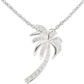 Palm Tree Necklaces Gifts For Women Girls Beachy Palmetto Tree Leaf Pendant For Friends Coworker Sister Hawaii Necklace