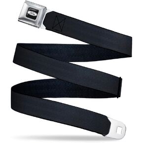 Ford Belt, Ford Emblem Logo Seatbelt Buckle, Reclaimed Black Panel Belt