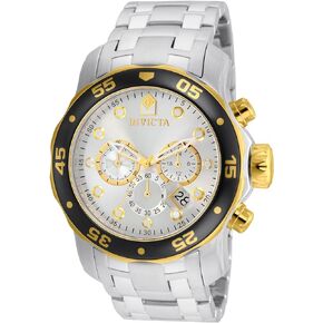 Invicta Men's 80040 Pro Diver Analog Display Swiss Quartz Silver Watch